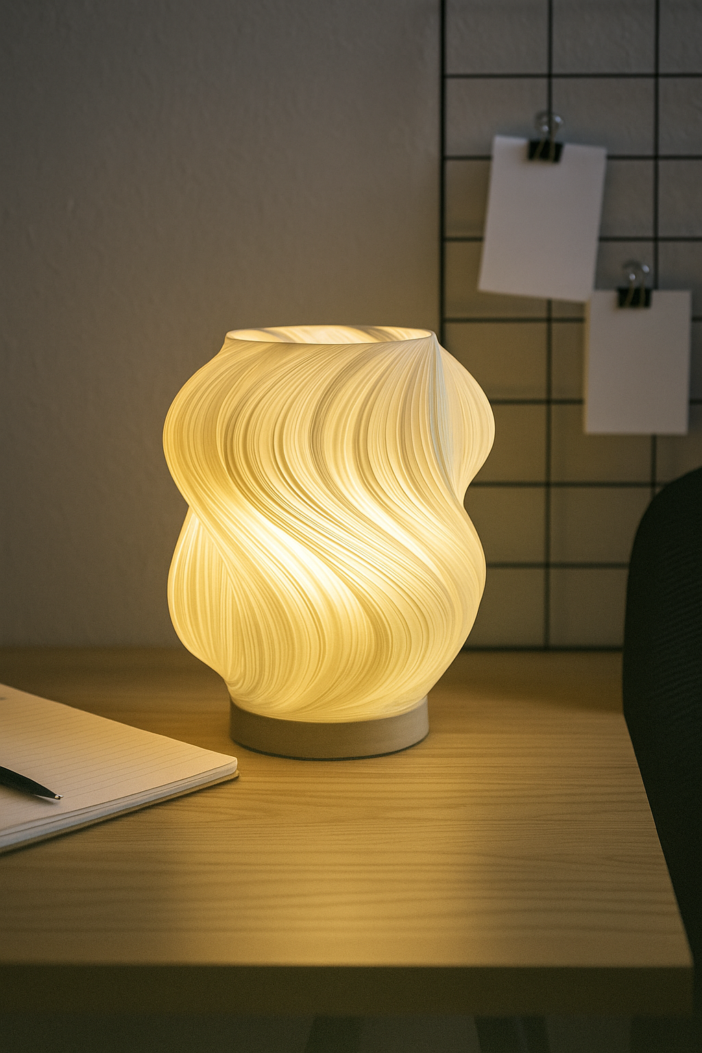 Brisa Lamp – Breezy Sculptural 3D-Printed Table Light