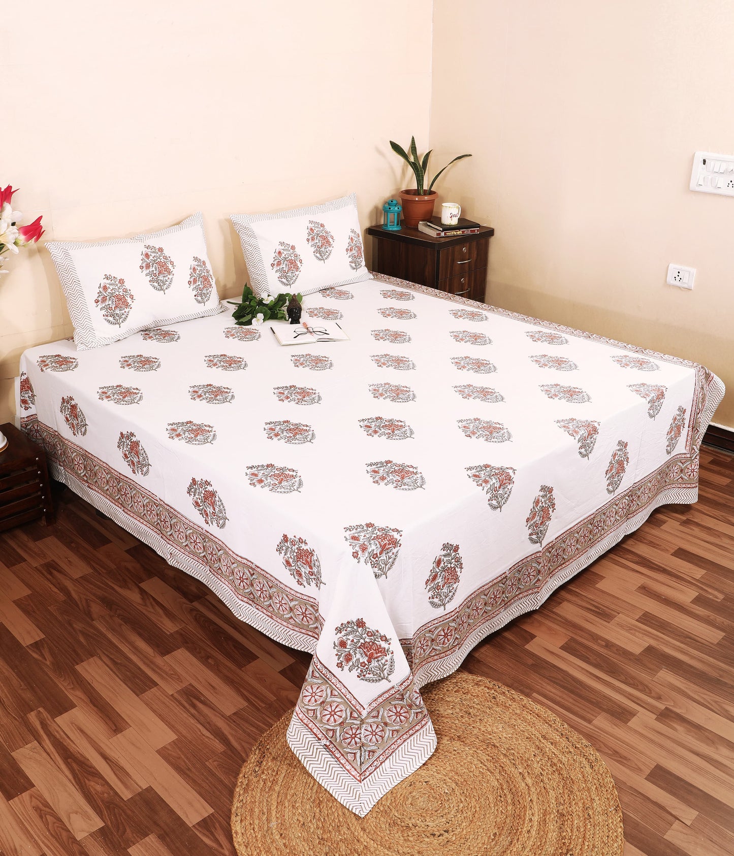 Surajkund Phool / Rustic Bloom Bedsheet
