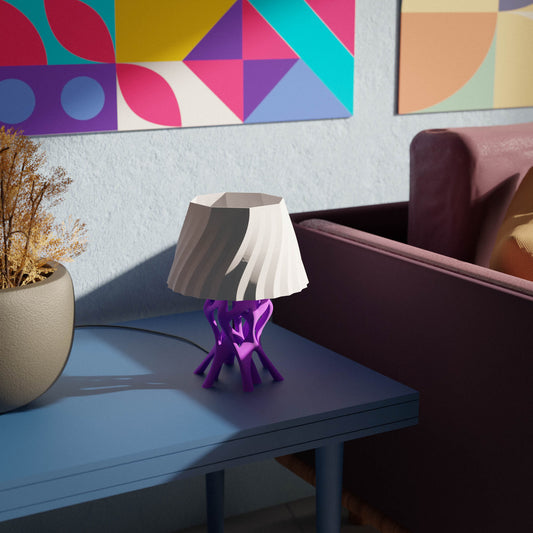 Highmour Artistic Home Lighting Table Lamp with Unique Design and Textured Shade in Modern Living Room