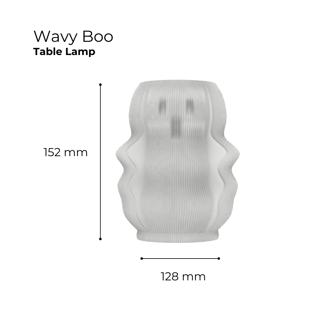 Modern decorative lamp designed with a unique wavy shape for stylish table illumination