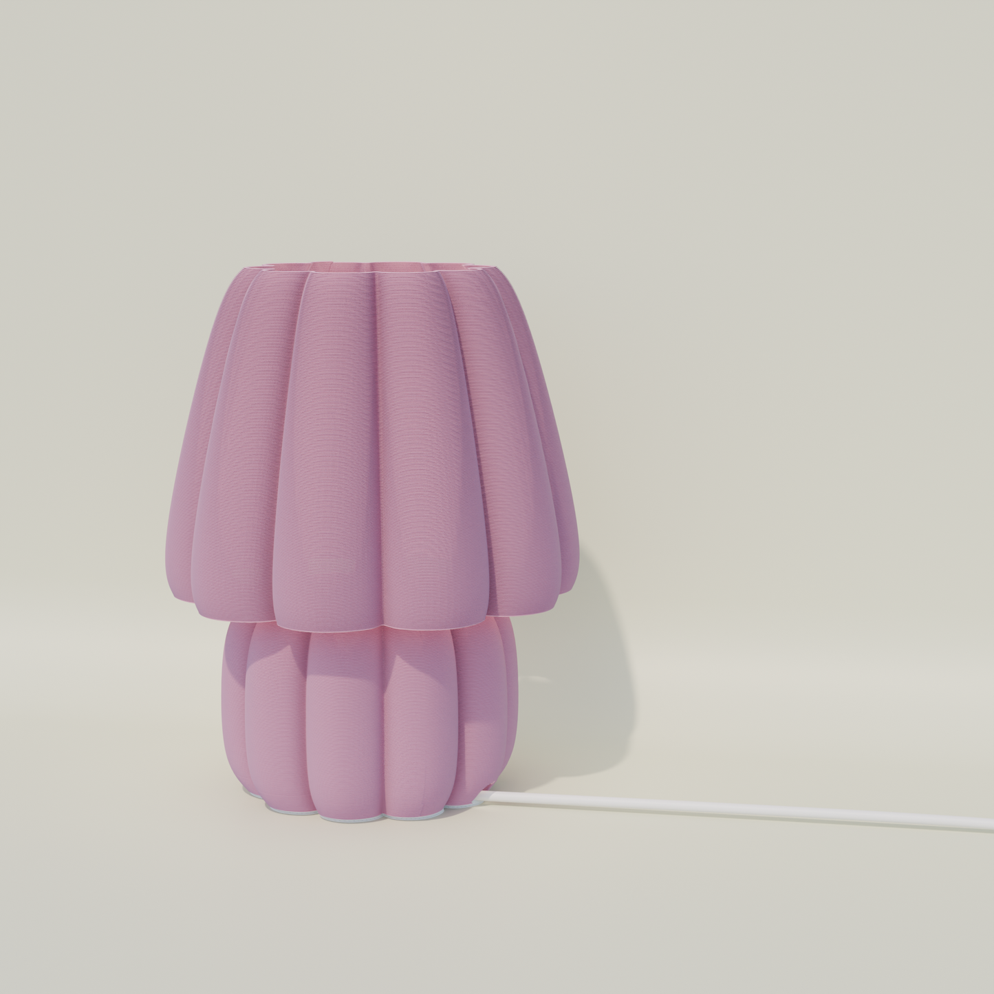 My Store Soft Glow Night Lamp in Pink with Unique Pleated Design for Cozy Lighting