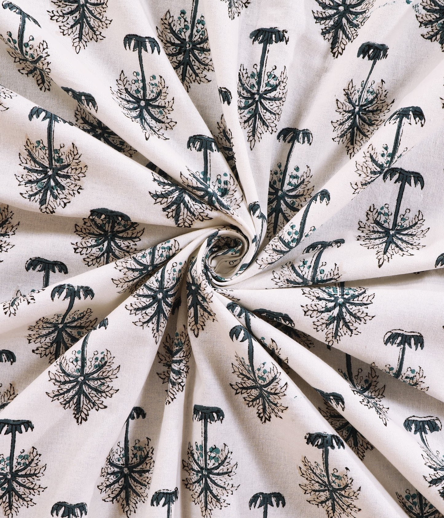 THE HIGHMOUR BLOOMLINE collection bedsheet with block print design inspired by Jaipur, made from pure cotton