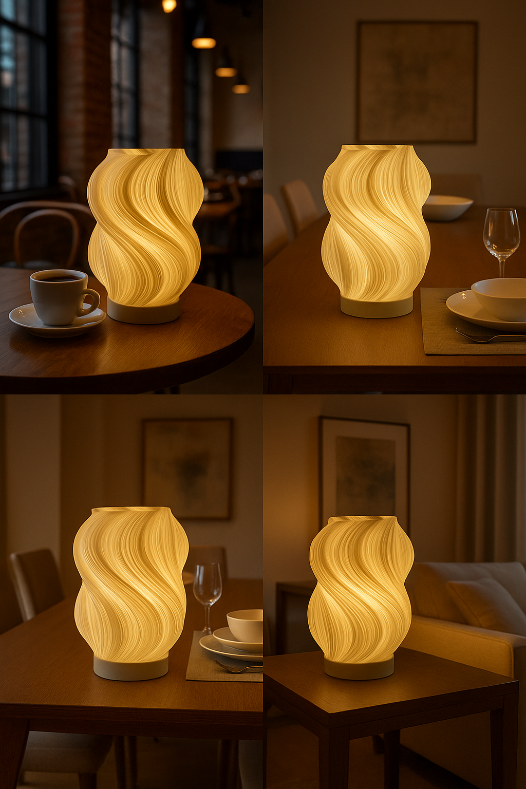 Brisa Lamp – Breezy Sculptural 3D-Printed Table Light