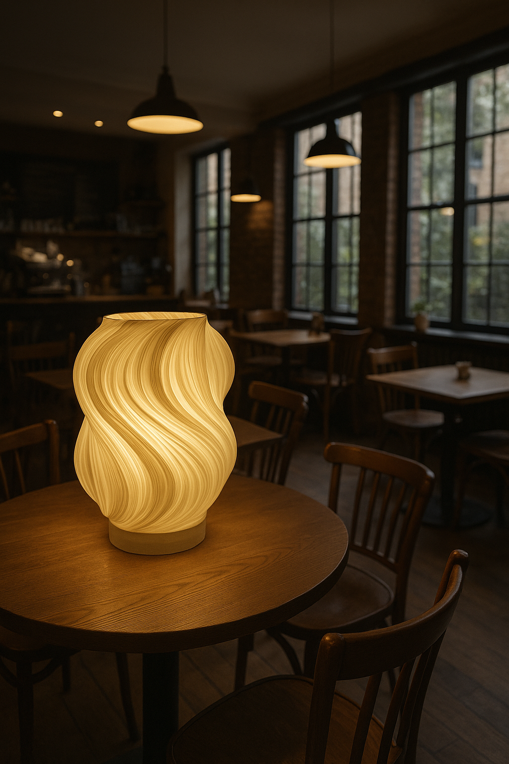 Brisa Lamp – Breezy Sculptural 3D-Printed Table Light
