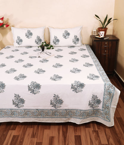 Neel Bagh / Aqua Grove Bedsheet