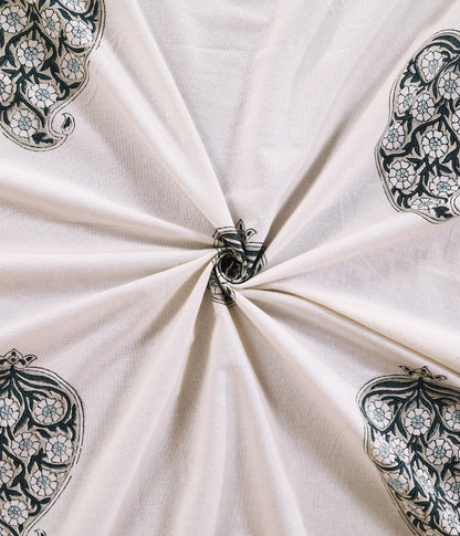 Indigo Bagh / Azure Paisley Bedsheet