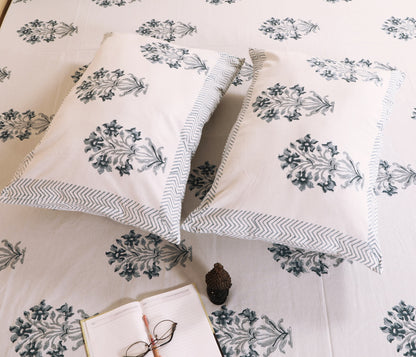 Neel Kamal / Indigo Bloom Bedsheet