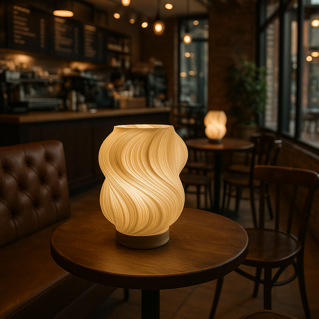 Brisa Lamp – Breezy Sculptural 3D-Printed Table Light