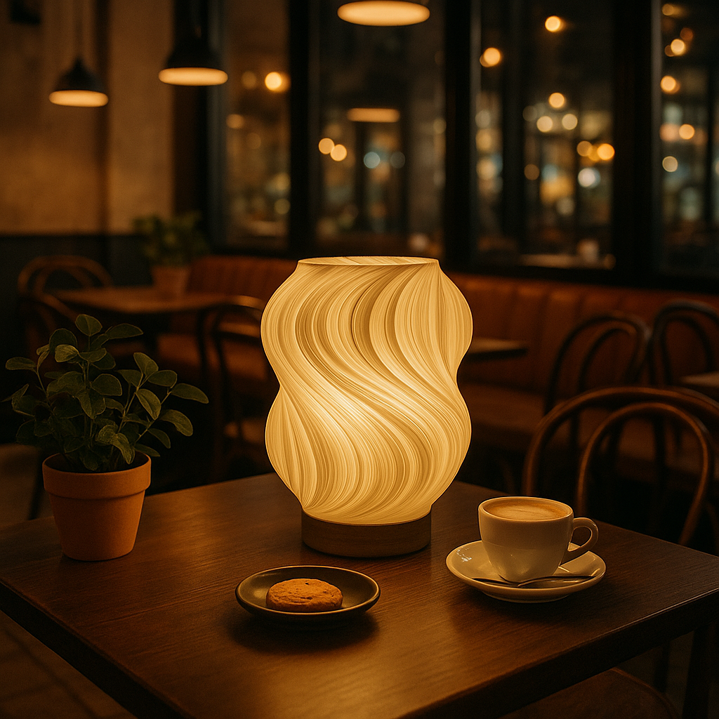 Brisa Lamp – Breezy Sculptural 3D-Printed Table Light
