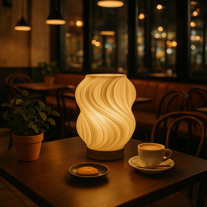 Brisa Lamp – Breezy Sculptural 3D-Printed Table Light