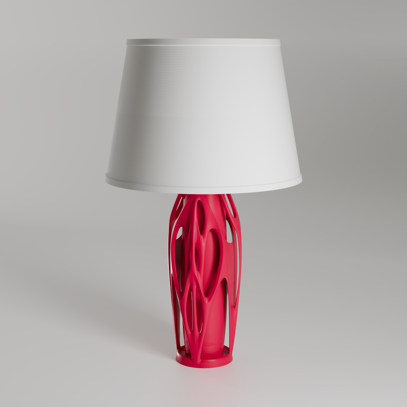Highmour aesthetic designer lamp with a unique pink base and a white shade for stylish lighting