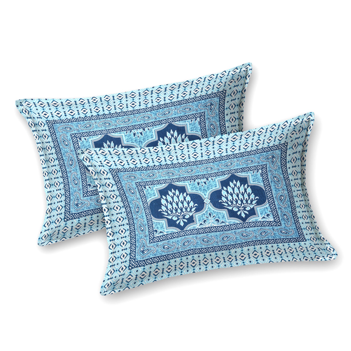 Crimson Lotus Double Cotton Bedsheet (90×100 in.)