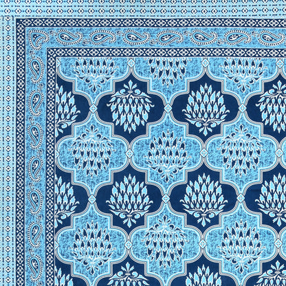 Crimson Lotus Double Cotton Bedsheet (90×100 in.)