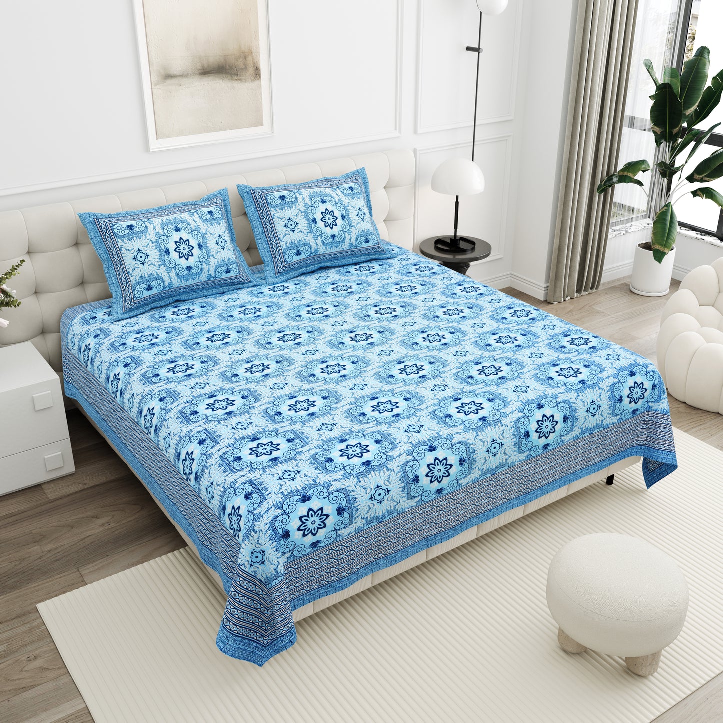 Amber Mirage Double Cotton Bedsheet (90×100 in.)