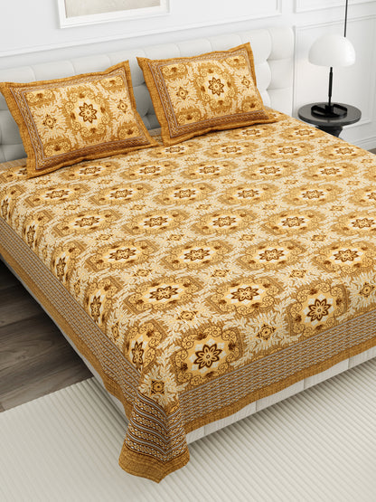 Amber Mirage Double Cotton Bedsheet (90×100 in.)
