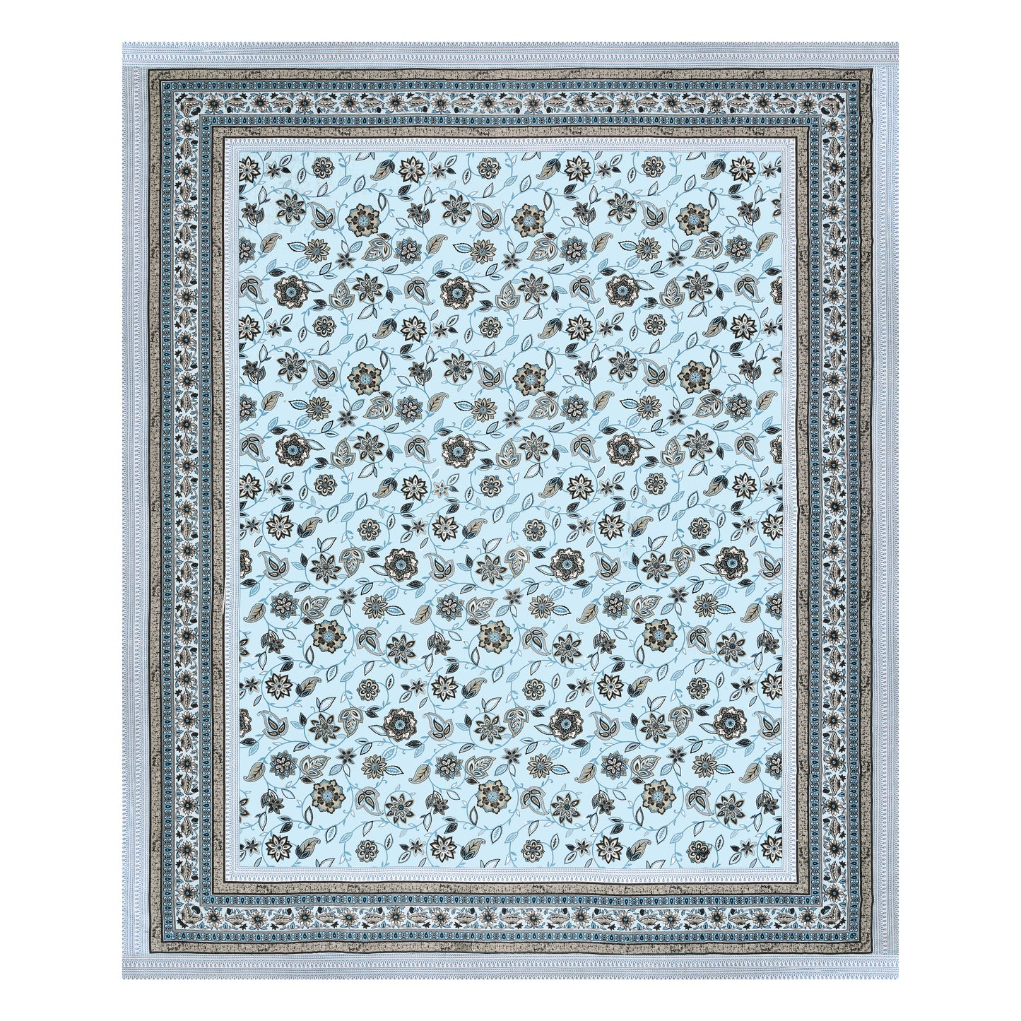 Floral Reverie Double Cotton Bedsheet (90×100 in.)