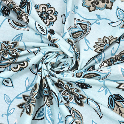 Floral Reverie Double Cotton Bedsheet (90×100 in.)