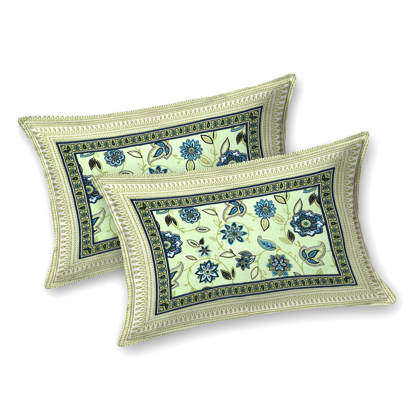 Floral Reverie Double Cotton Bedsheet (90×100 in.)