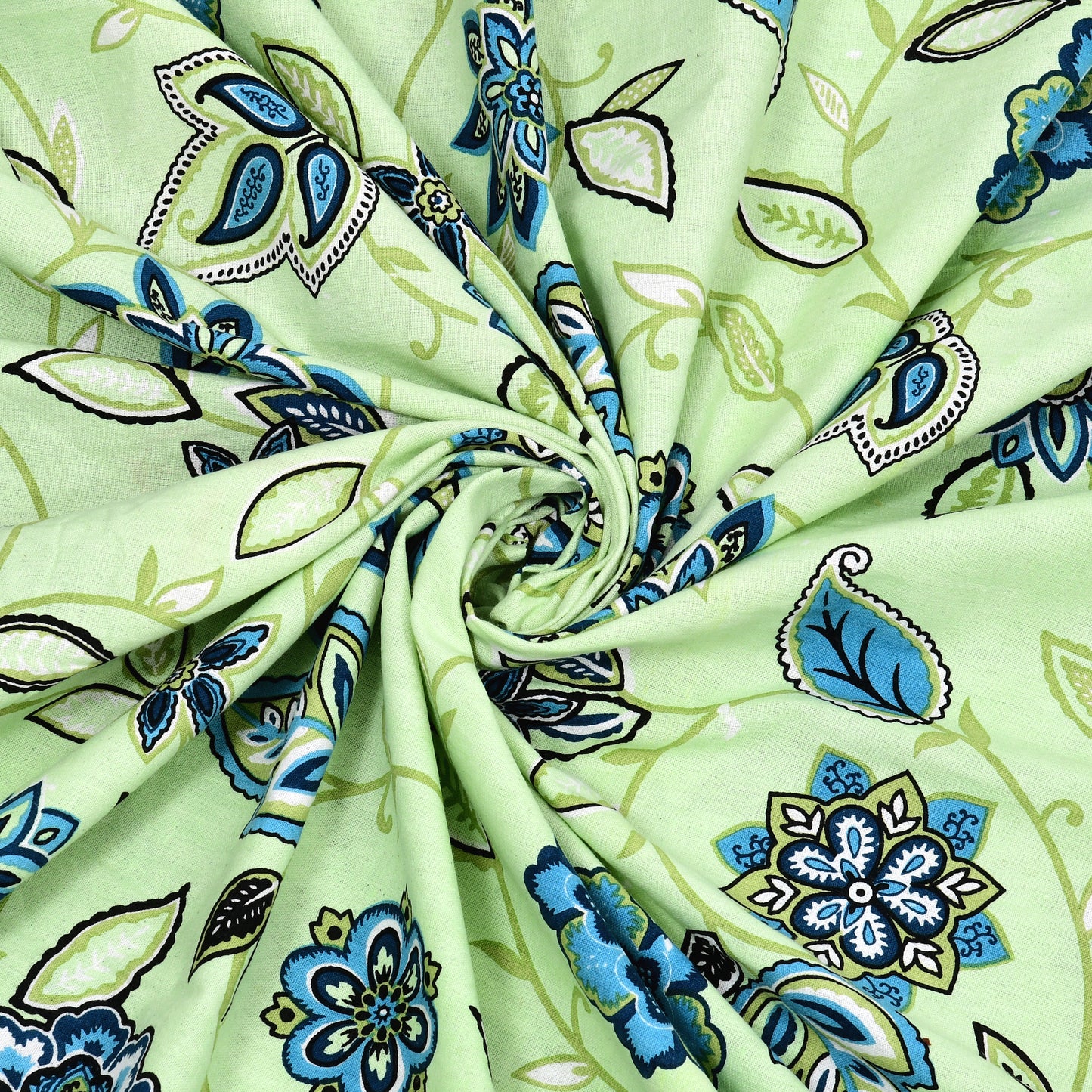 Floral Reverie Double Cotton Bedsheet (90×100 in.)