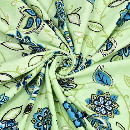 Floral Reverie Double Cotton Bedsheet (90×100 in.)