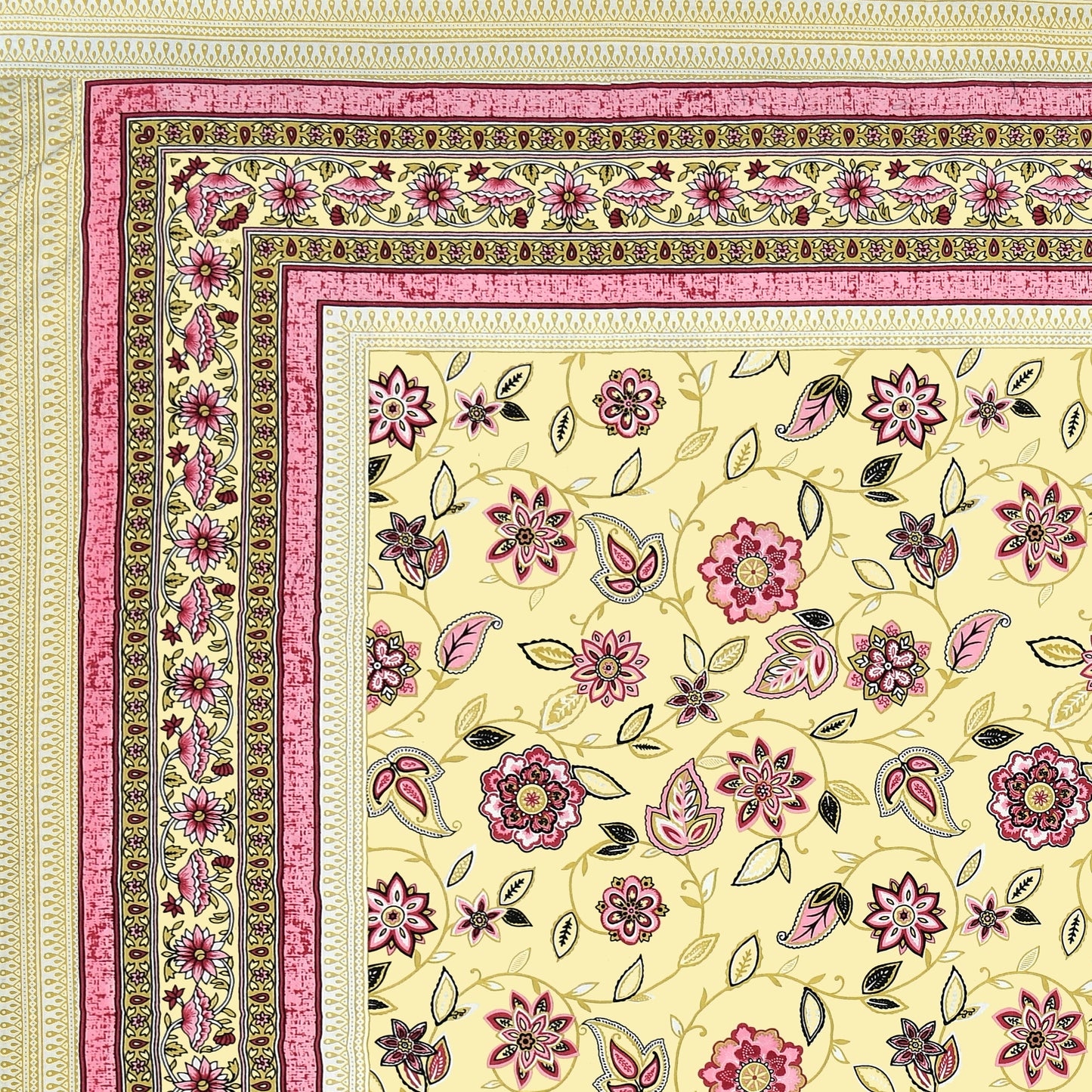 Floral Reverie Double Cotton Bedsheet (90×100 in.)