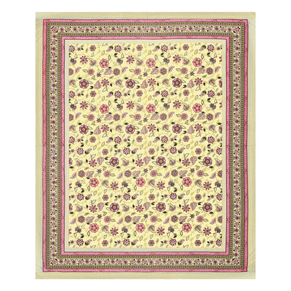 Floral Reverie Double Cotton Bedsheet (90×100 in.)