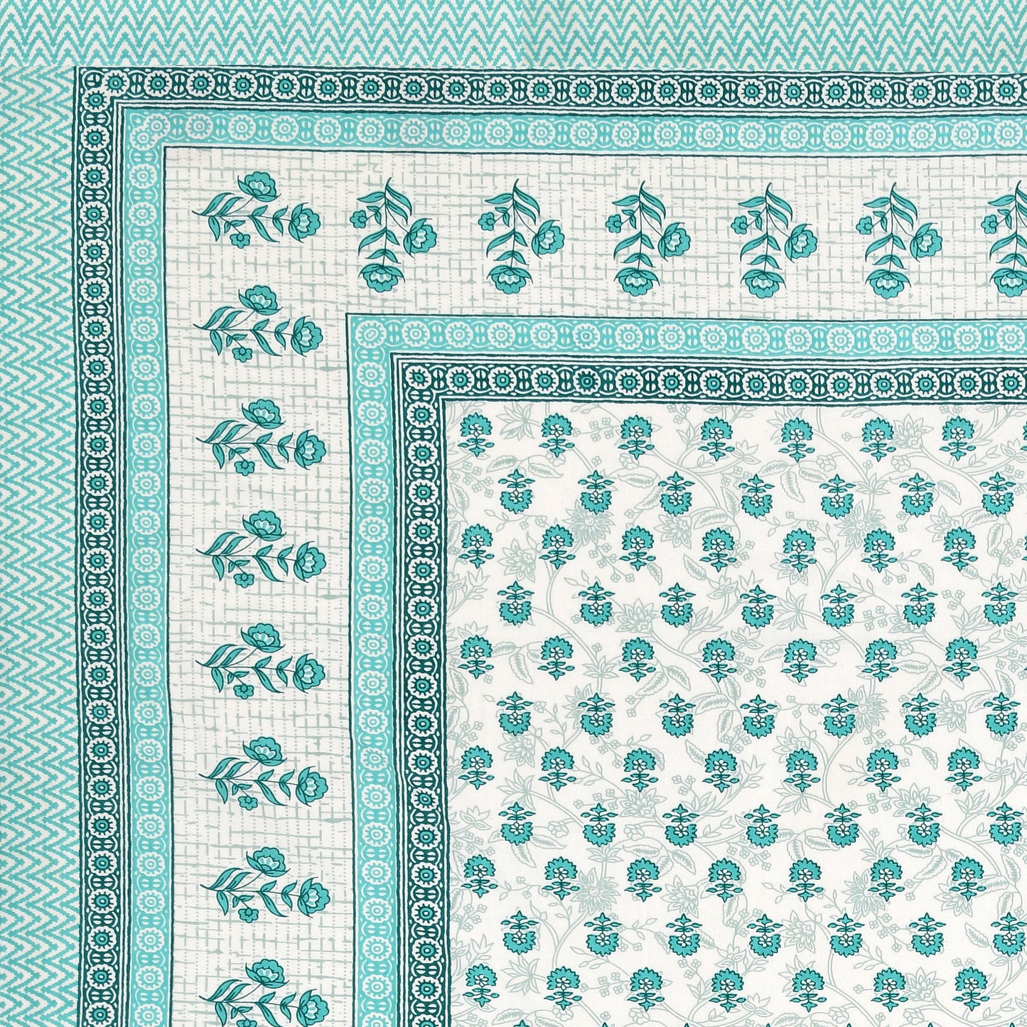 Sunehri Gulshan Double Cotton Bedsheet (90×100 in.)