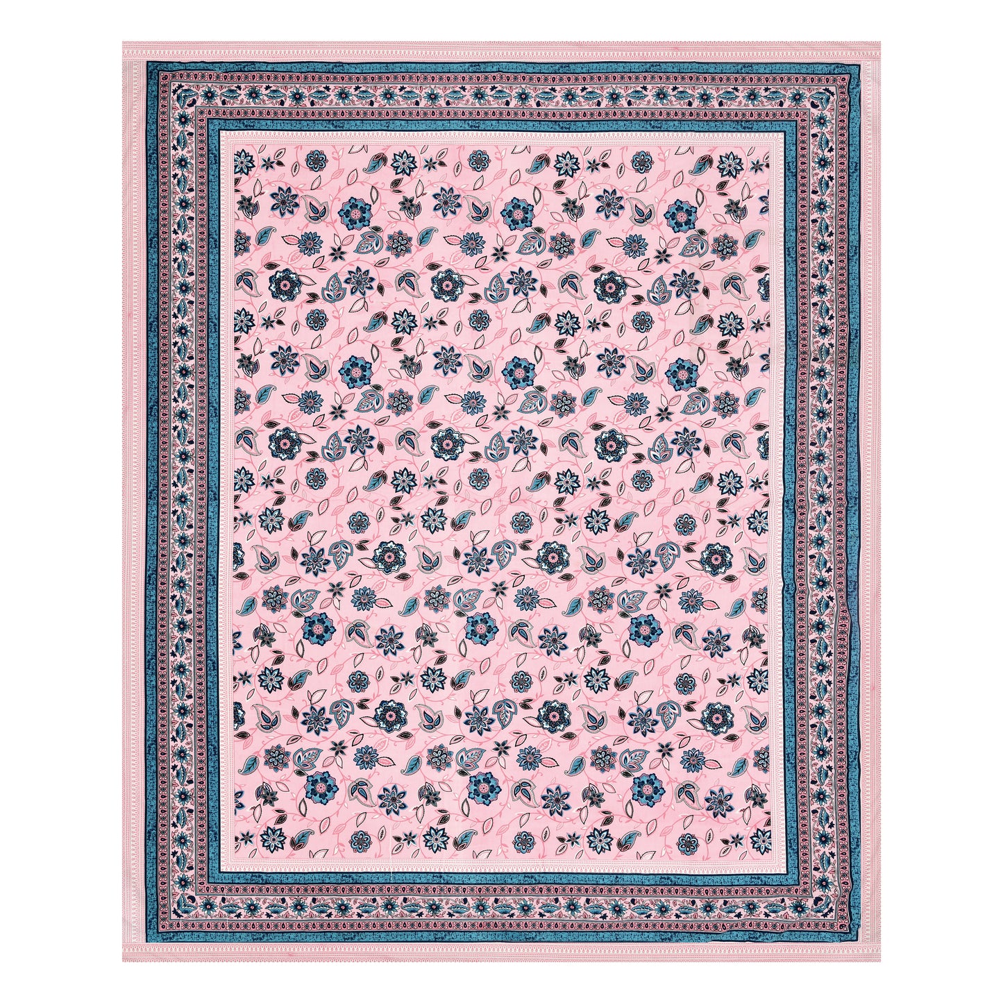 Floral Reverie Double Cotton Bedsheet (90×100 in.)