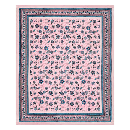 Floral Reverie Double Cotton Bedsheet (90×100 in.)