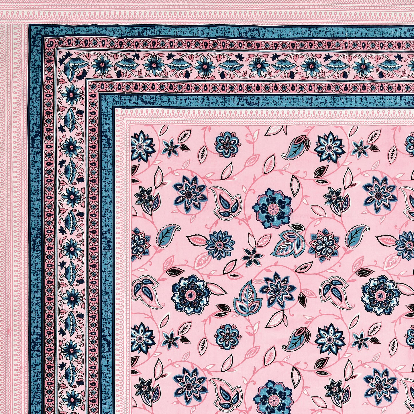 Floral Reverie Double Cotton Bedsheet (90×100 in.)