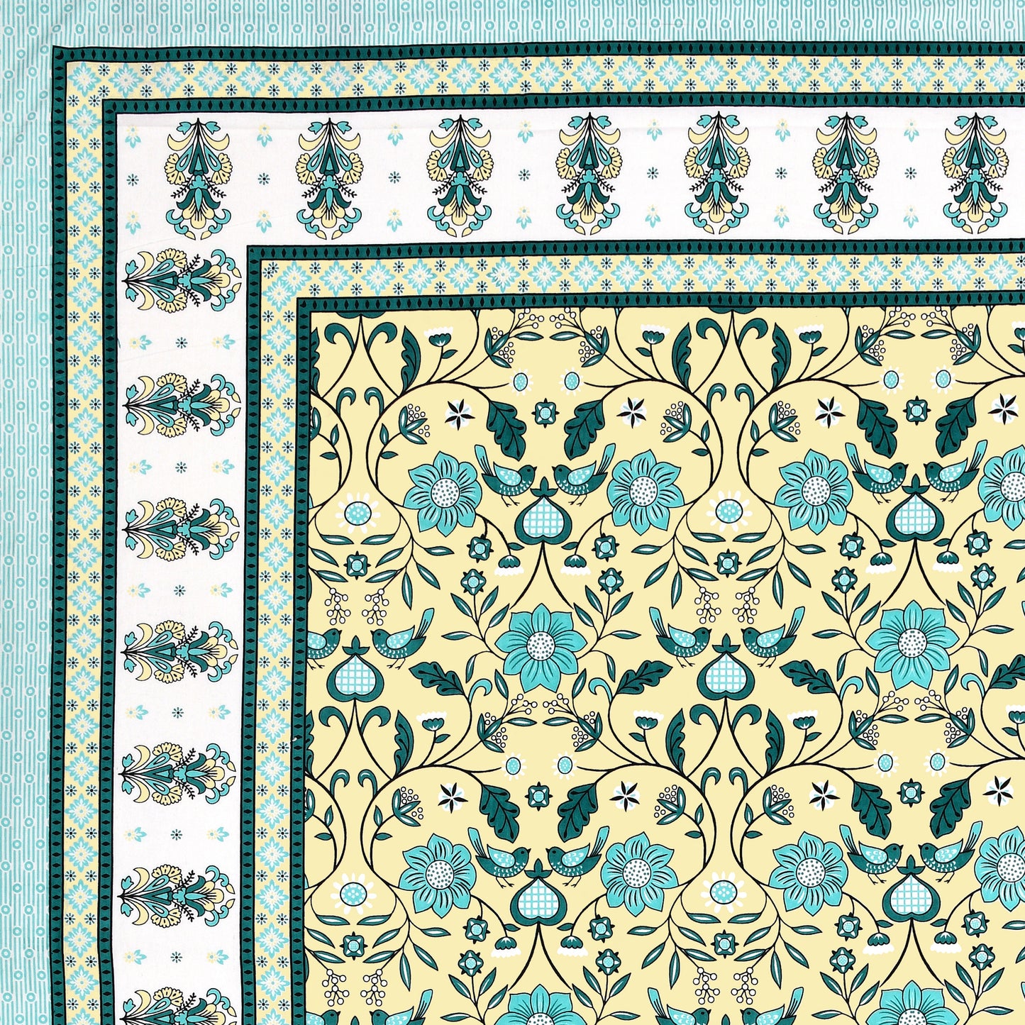 Meadow Charm Double Cotton Bedsheet (90×100 in.)