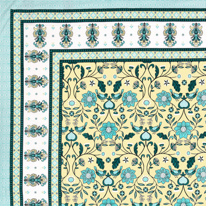 Meadow Charm Double Cotton Bedsheet (90×100 in.)