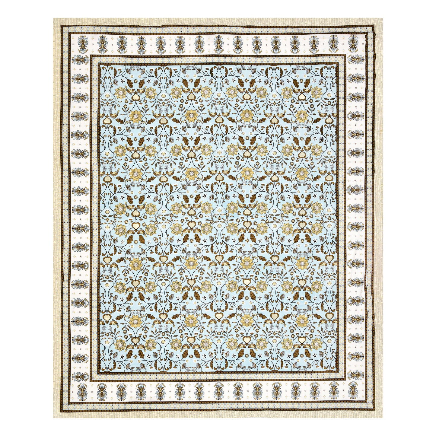 Meadow Charm Double Cotton Bedsheet (90×100 in.)