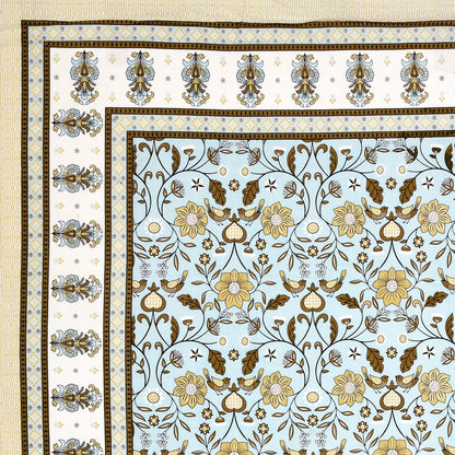Meadow Charm Double Cotton Bedsheet (90×100 in.)