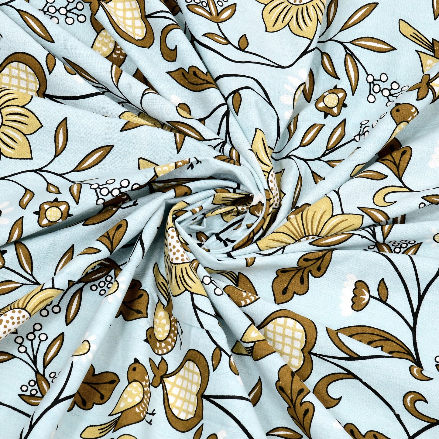 Meadow Charm Double Cotton Bedsheet (90×100 in.)