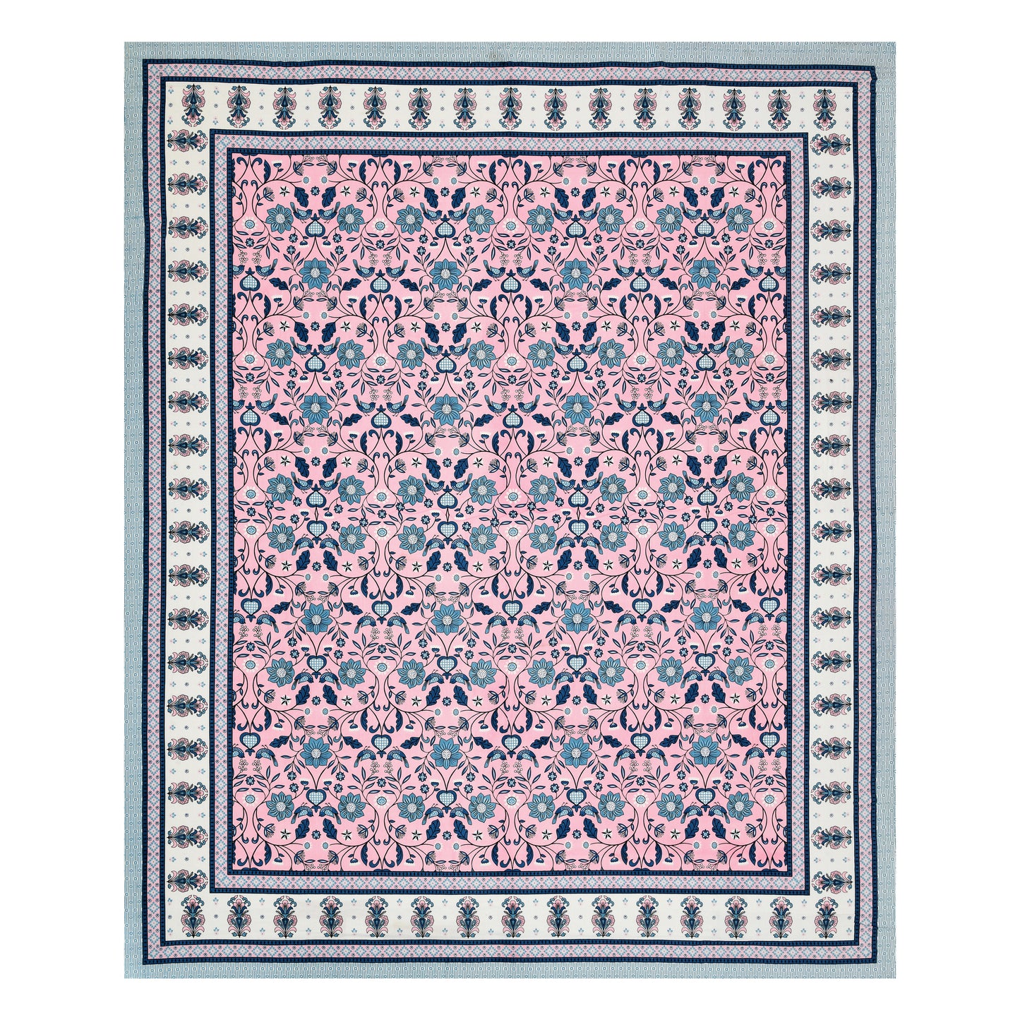 Meadow Charm Double Cotton Bedsheet (90×100 in.)