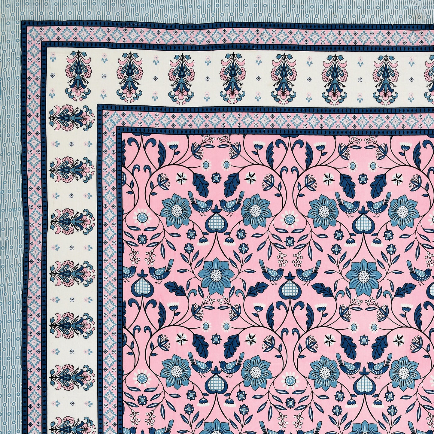 Meadow Charm Double Cotton Bedsheet (90×100 in.)