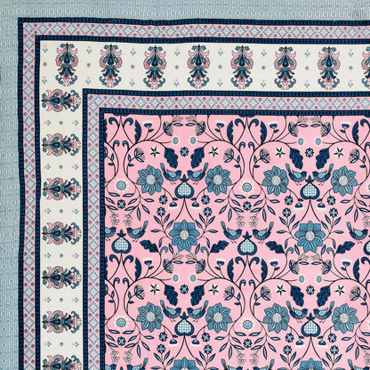 Meadow Charm Double Cotton Bedsheet (90×100 in.)