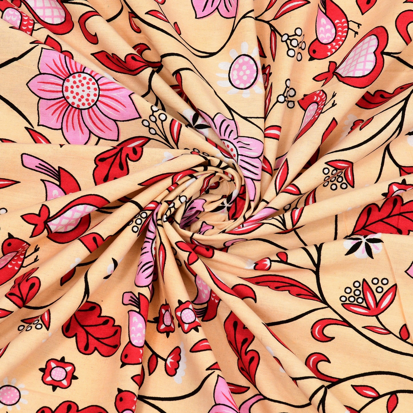 Meadow Charm Double Cotton Bedsheet (90×100 in.)