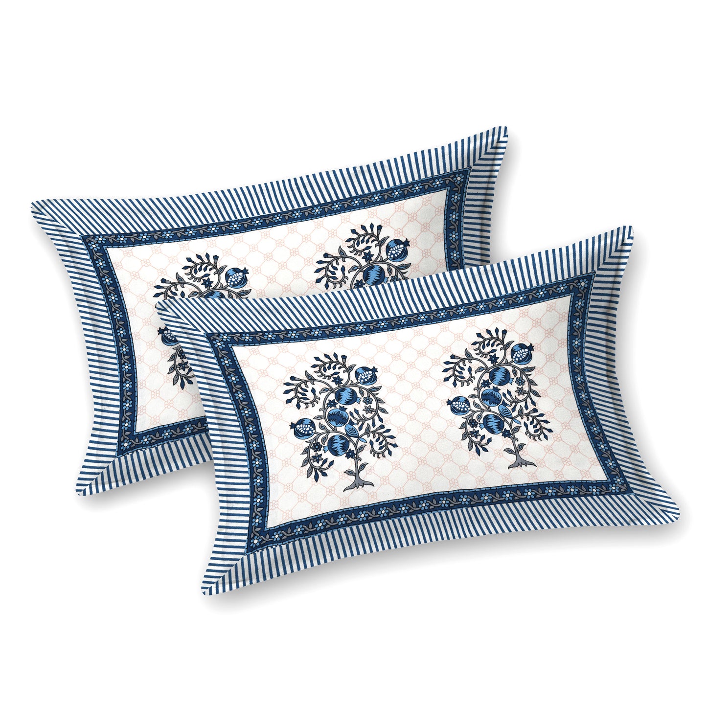 Royal Blossom Double Cotton Bedsheet (90×100 in.)