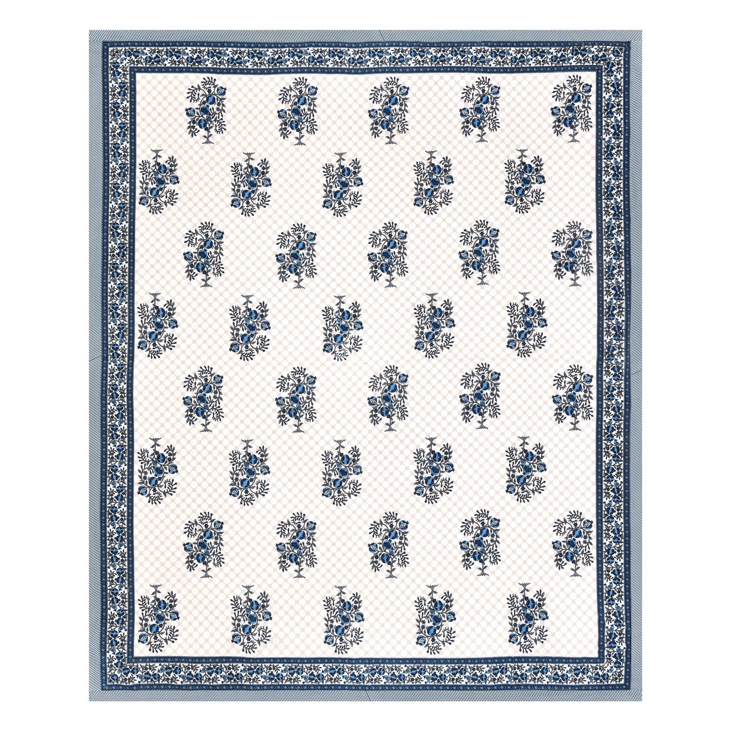 Royal Blossom Double Cotton Bedsheet (90×100 in.)