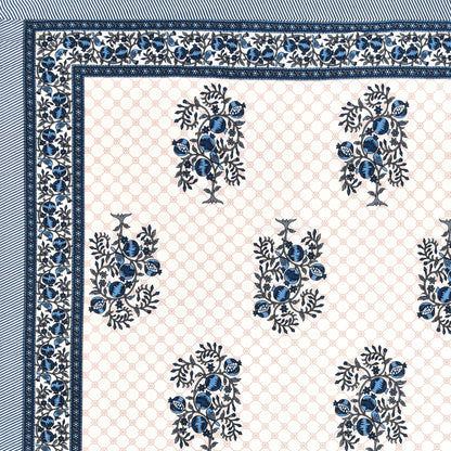 Royal Blossom Double Cotton Bedsheet (90×100 in.)