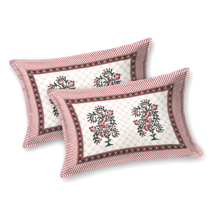 Royal Blossom Double Cotton Bedsheet (90×100 in.)