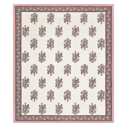 Royal Blossom Double Cotton Bedsheet (90×100 in.)