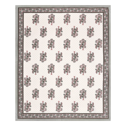 Royal Blossom Double Cotton Bedsheet (90×100 in.)