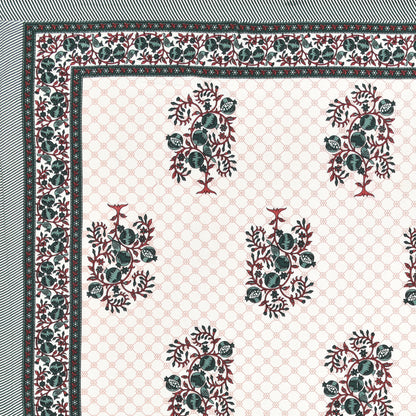 Royal Blossom Double Cotton Bedsheet (90×100 in.)