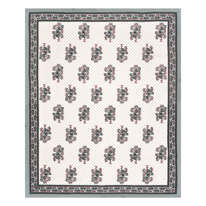 Royal Blossom Double Cotton Bedsheet (90×100 in.)