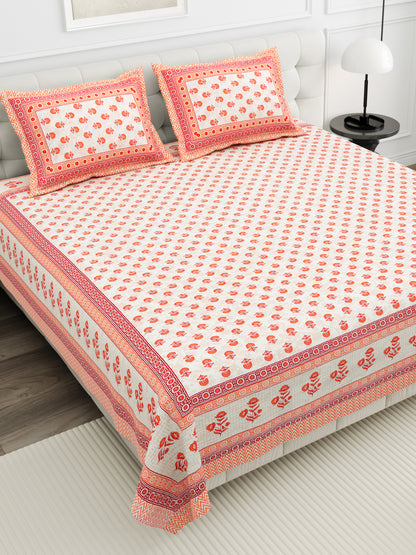 Sunehri Gulshan Double Cotton Bedsheet (90×100 in.)