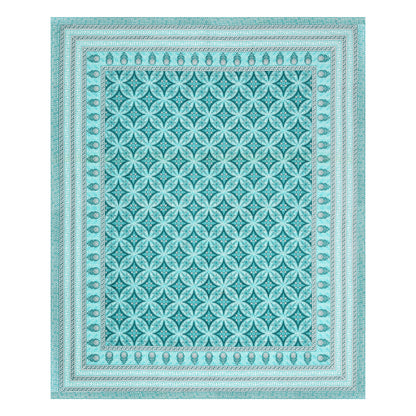 Azure Paisley Double Cotton Bedsheet (90×100 in.)