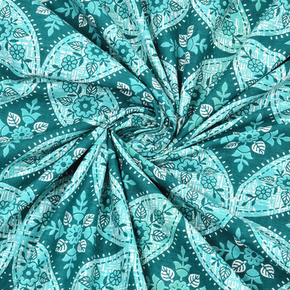 Azure Paisley Double Cotton Bedsheet (90×100 in.)